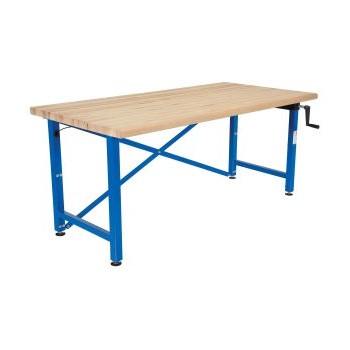 Steel wood manual adjustable work bench