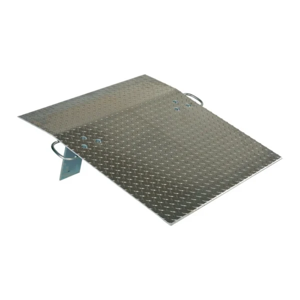 Aluminum Hand Truck Dock Plate 36 In. x 36 In. 500 Lb. Capacity Silver