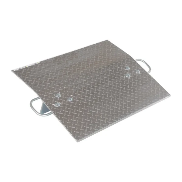 Aluminum Hand Truck Dock Plate 30 In. x 24 In. 500 Lb. Capacity Silver