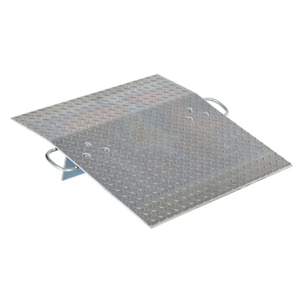 Aluminum Hand Truck Dock Plate 30 In. x 30 In. 500 Lb. Capacity Silver