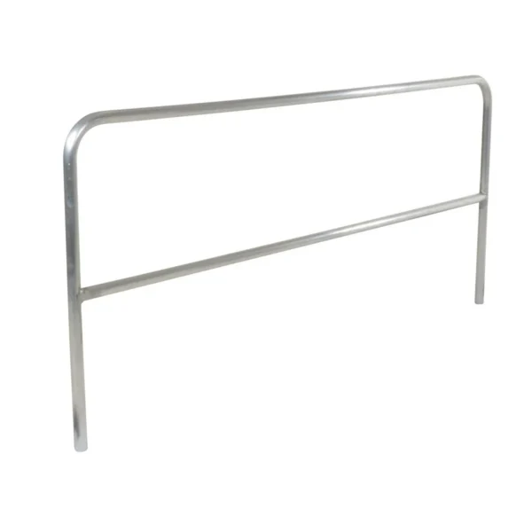 Aluminum Pipe Safety Railing 96 In. Length Silver