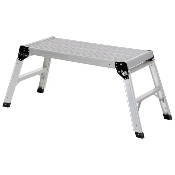 Aluminum Folding Step Platform 15 In. x 35 In. 250 Lb. Capacity Silver