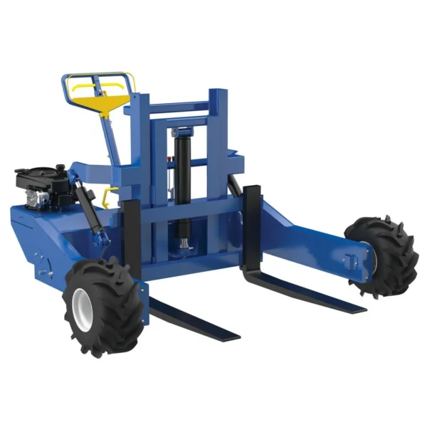 Steel Gas Powered With Power Tilt All-Terrain Pallet Truck 48 In. Fork Length 4000 Lb. Capacity Blue