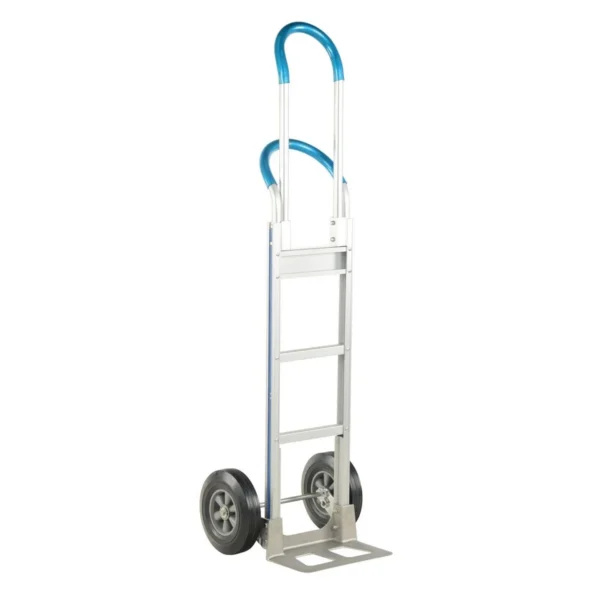 Aluminum Double Loop Handle Hand Truck with Hard Rubber Wheels 18-1/2 In. x 20 In. x 62-13/16 In. 500 Lb. Capacity Silver