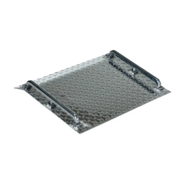 Aluminum Tread Plate Mini Dock Board 18 In. x 24 In. x 4-3/4 In. 500 Lb. Capacity Silver