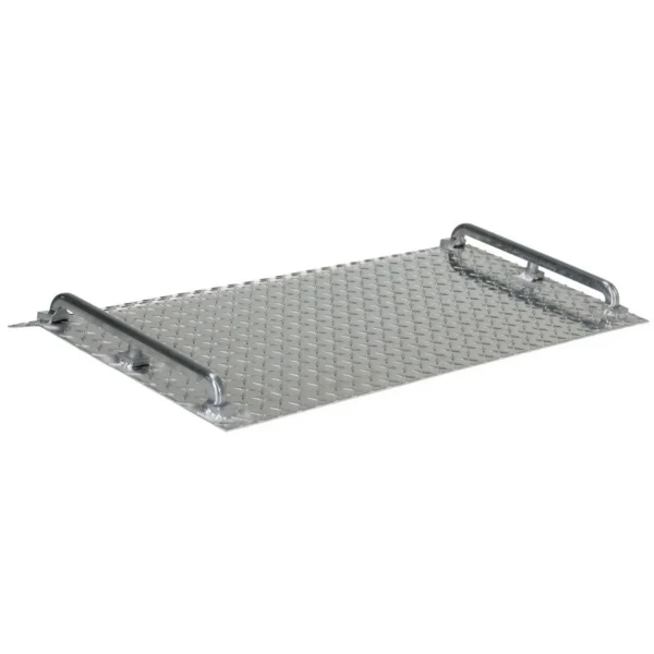 Aluminum Tread Plate Mini Dock Board 18 In. x 36 In. x 4-11/16 In. 700 Lb. Capacity Silver