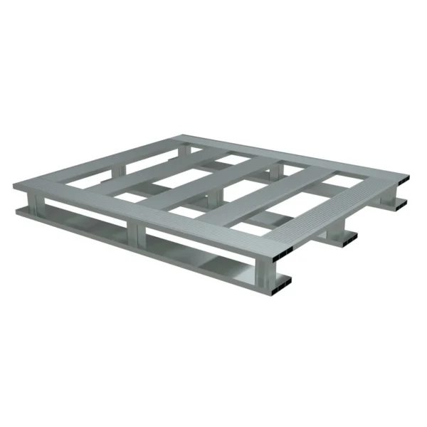 Aluminum Skid Bottom Pallet 47-7/8 In. x 42 In. x 5-1/16 In. 6000 Lb. Capacity Silver