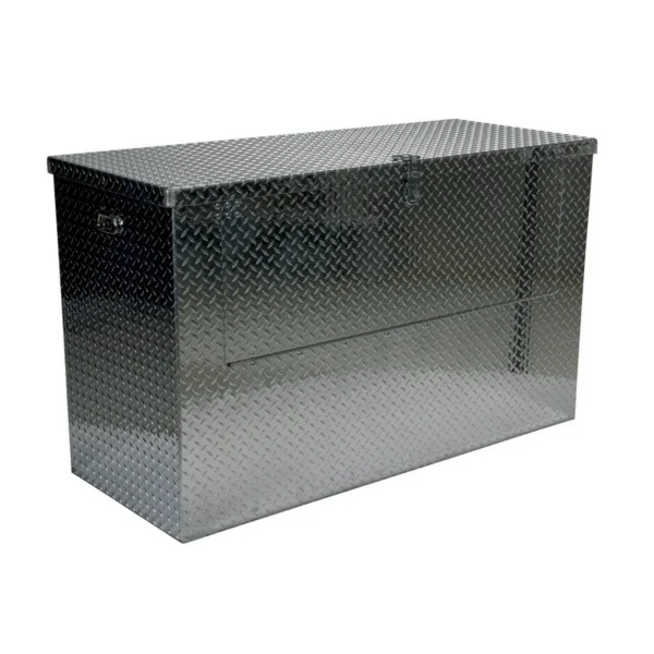 Aluminum Portable Tool Box with Fold Down Front Door 25-7/8 In. x 37-1/4 In. x 25-1/16 In. 2500 Lb. Capacity Silver