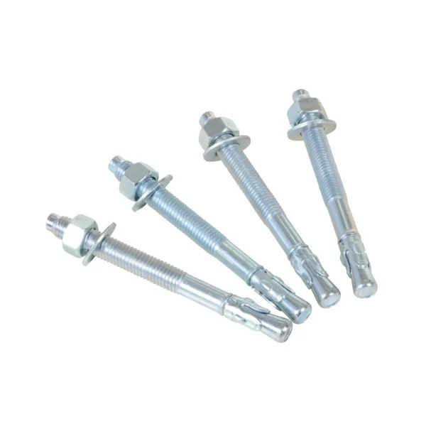 Steel Concrete Sleeve Anchor Bolts 4 Pack 1/2 In. x 5 In. Silver