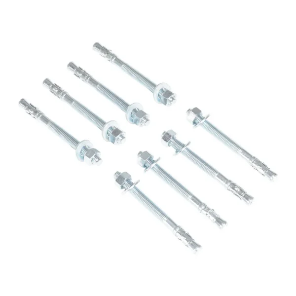 Steel Concrete Sleeve Anchor Bolts 8 Pack 1/2 In. x 5 In. Silver