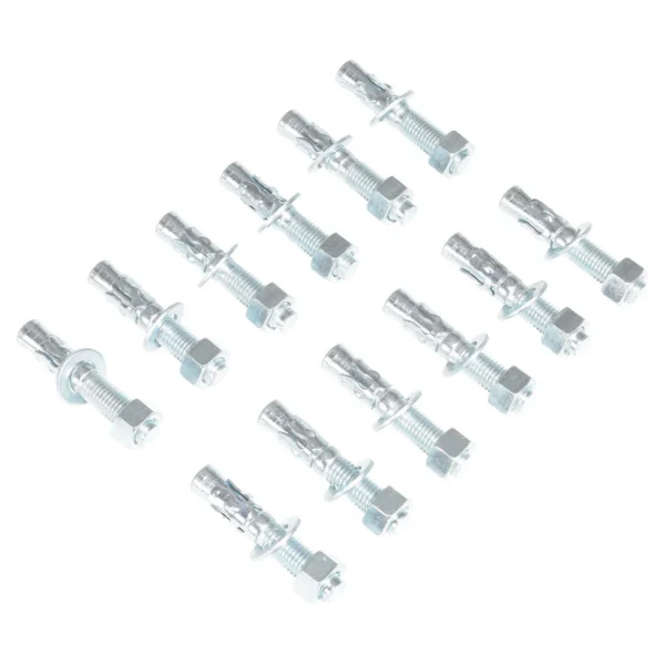 Steel Concrete Sleeve Anchor Bolts 12 Pack 3/4 In. x 4 In. Silver