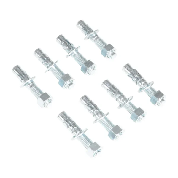 Steel Concrete Sleeve Anchor Bolts 8 Pack 3/4 In. x 4 In. Silver