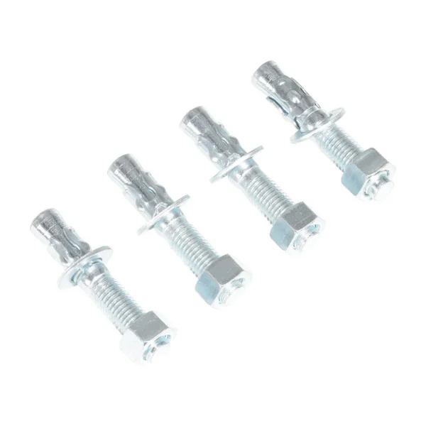 Stainless Steel Concrete Wedge Anchor Bolt 3/4 In. X 4 In. 4 Pack Silver
