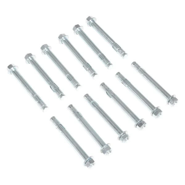 Steel Concrete Sleeve Anchor Bolts 12 Pack 3/4 In. x 6 In. Silver