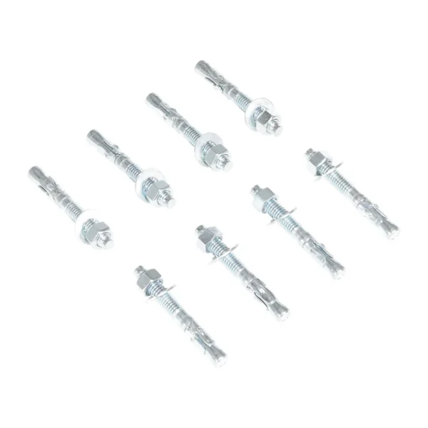 Steel Concrete Sleeve Anchor Bolts 8 Pack 3/8 In. x 3 In. Silver