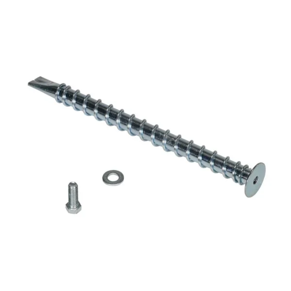 Steel Heavy Duty Asphalt Anchor 1-5/8 In. x 1-5/8 In. x 12 In. Silver