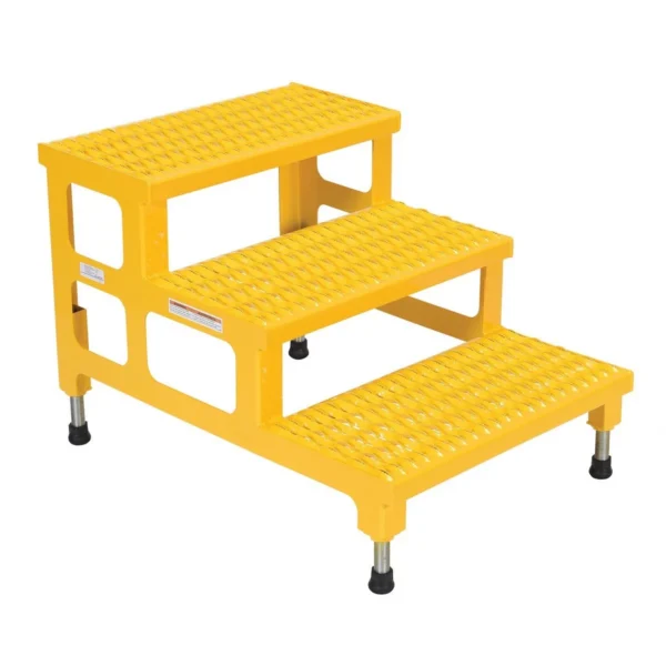 Steel Adjustable Step Mate Stand 3 Step 33-7/8 In. x 23-13/16 In. x 22-1/4 In. 500 Lb. Capacity Yellow