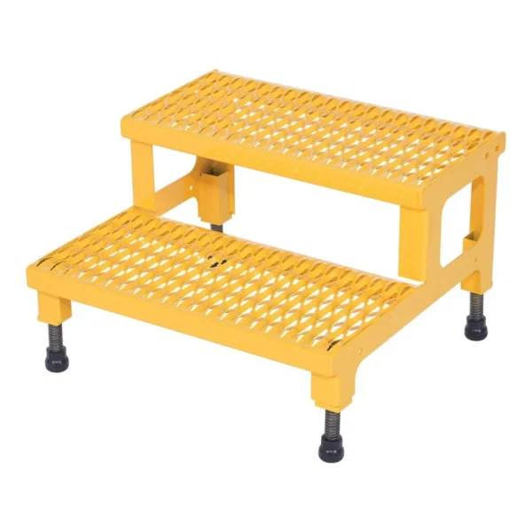 Steel Adjustable Step Mate Stand 2 Step 22-7/8 In. x 23-13/16 In. x 15-1/4 In. 500 Lb. Capacity Yellow