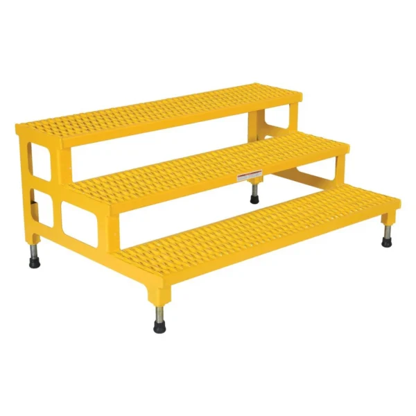 Steel Adjustable Step Mate Stand 3 Step 33-7/8 In. x 48-1/2 In. x 22-1/4 In. 500 Lb. Capacity Yellow