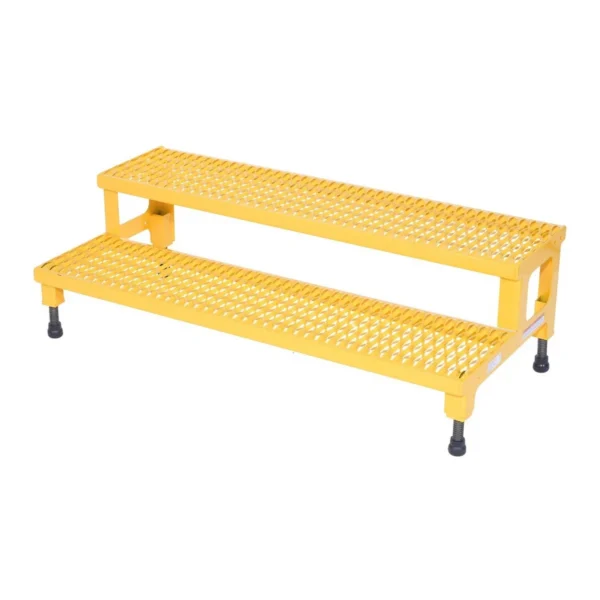 Steel Adjustable Step Mate Stand 2 Step 22-7/8 In. x 48-1/2 In. x 15-1/4 In. 500 Lb. Capacity Yellow