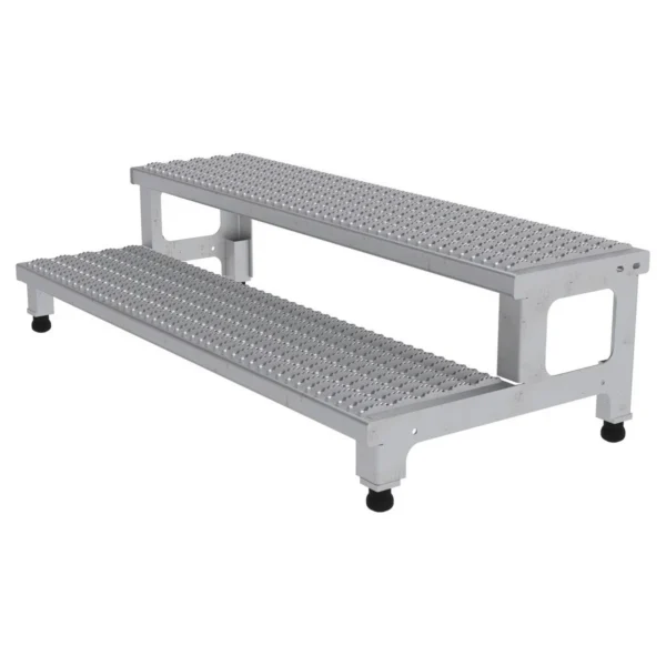 Stainless Steel Adjustable Step Mate Stand 2 Step 22-7/8 In. x 47-3/4 In. x 15-1/4 In. 500 Lb. Capacity Silver