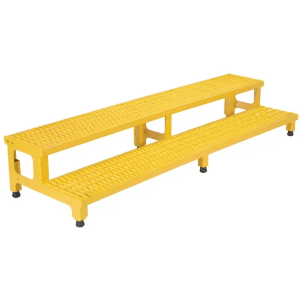 Steel Adjustable Step Mate Stand 2 Step 22-7/8 In. x 72-1/16 In. x 15-1/4 In. 500 Lb. Capacity Yellow