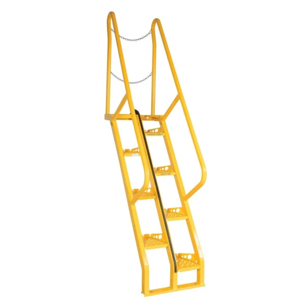 Steel Alternate Tread Stair 56 Degrees 49-1/4 In. x 23-1/2 In. x 102-7/16 In. 350 Lb. Capacity Yellow