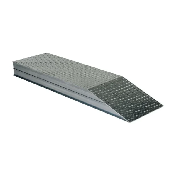 Aluminum Heavy Duty Wheel Riser 66 In. x 18 In. x 7-7/8 In. 30000 Lb. Capacity Silver