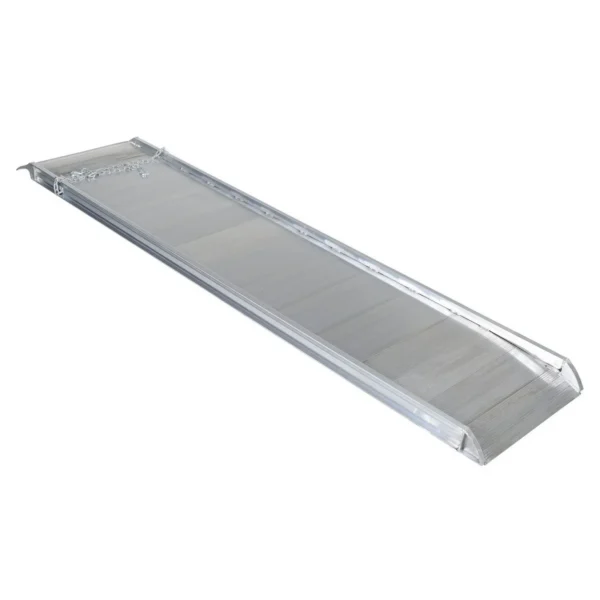 Aluminum Wheel Walk Ramp Overlapping Style 120 In. x 28 In. 2200 Lb. Capacity Silver