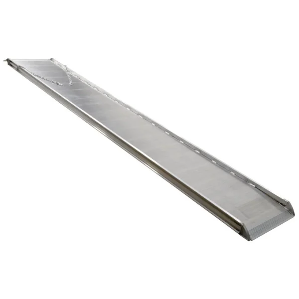 Aluminum Wheel Walk Ramp Overlapping Style 168 In. x 28 In. 1600 Lb. Capacity Silver