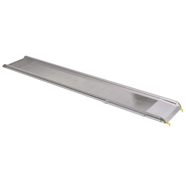 Aluminum Wheel Walk Ramp Steel Hook Style 170-13/16 In. x 28 In. 1600 Lb. Capacity Silver