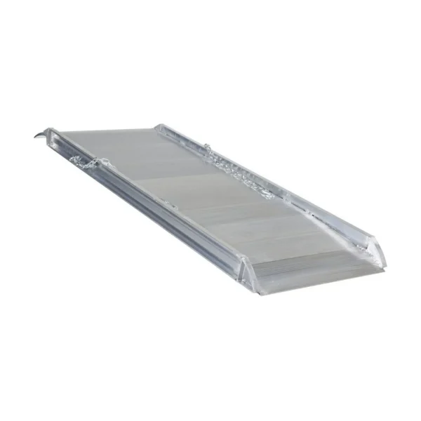 Aluminum Wheel Walk Ramp Overlapping Style 48 In. x 28 In. 3000 Lb. Capacity Silver