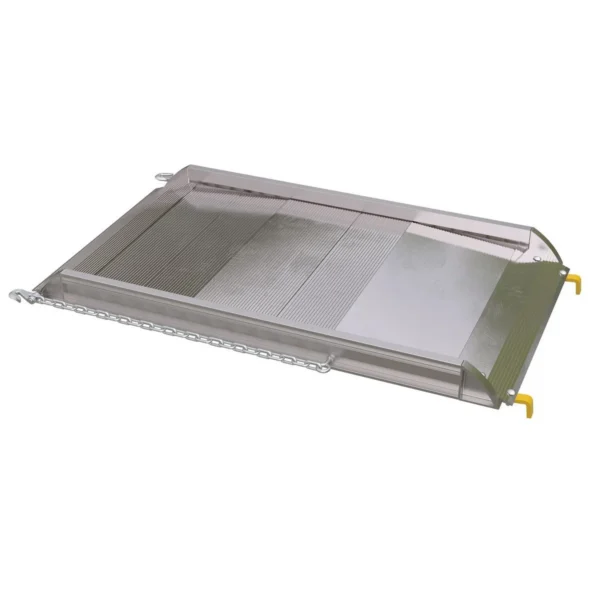 Aluminum Wheel Walk Ramp Steel Hook Style 75-7/16 In. x 28 In. 3000 Lb. Capacity Silver