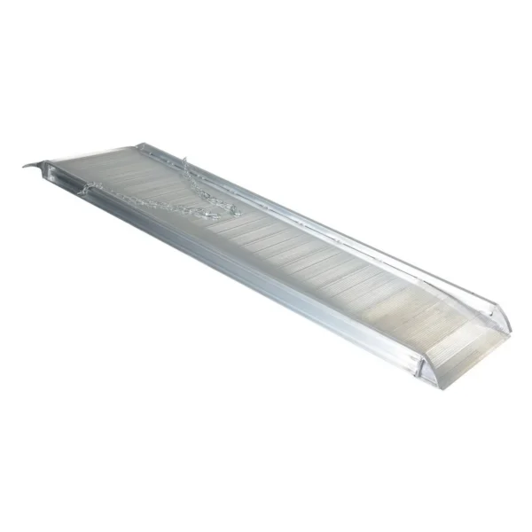 Aluminum Wheel Walk Ramp Overlapping Style 84 In. x 28 In. 2800 Lb. Capacity Silver