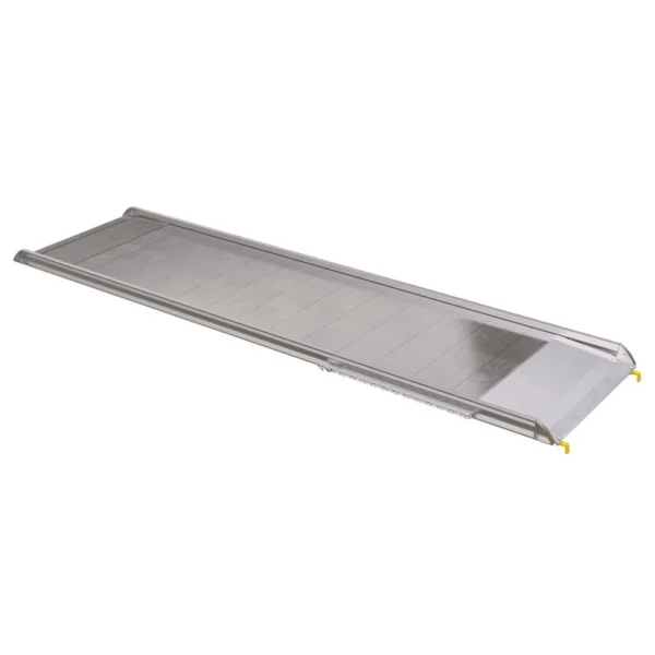 Aluminum Wheel Walk Ramp Steel Hook Style 146-5/16 In. x 38 In. 1900 Lb. Capacity Silver