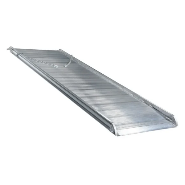 Aluminum Wheel Walk Ramp Overlapping Style 168 In. x 38 In. 1600 Lb. Capacity Silver