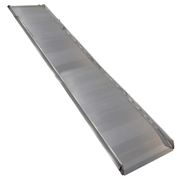 Aluminum Wheel Walk Ramp Steel Hook Style 194-5/8 In. x 38 In. 1000 Lb. Capacity Silver
