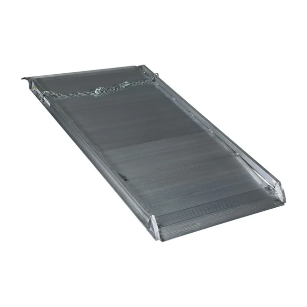 Aluminum Wheel Walk Ramp Overlapping Style 48 In. x 38 In. 3000 Lb. Capacity Silver