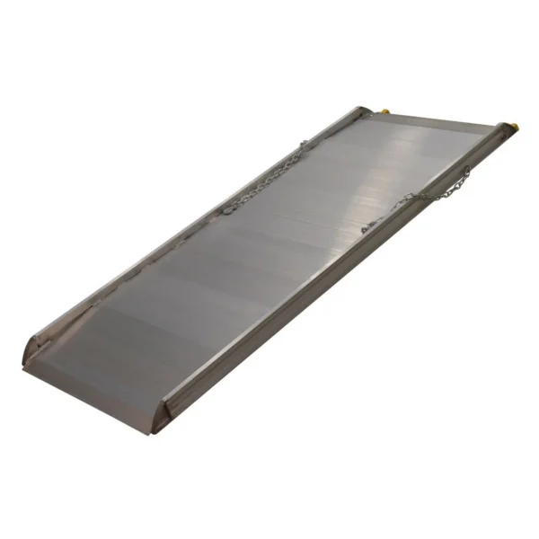 Aluminum Wheel Walk Ramp Steel Hook Style 111-3/16 In. x 38 In. 2500 Lb. Capacity Silver