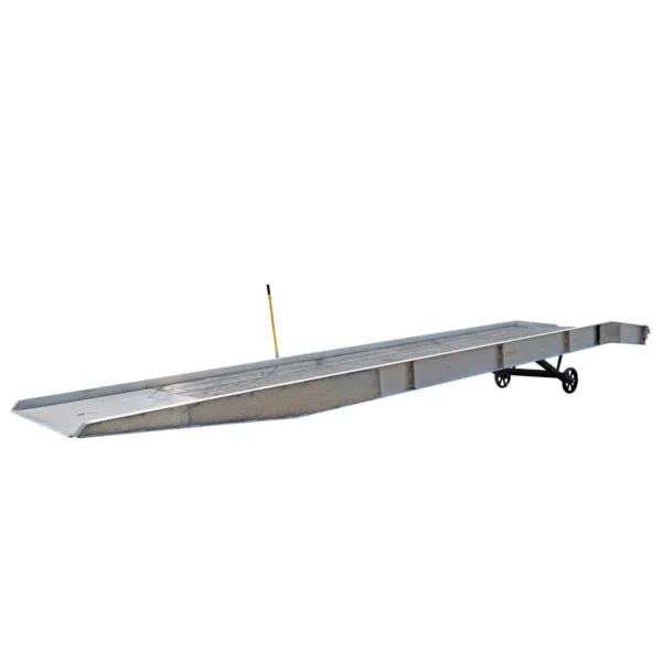 Aluminum Yard Ramp 432 In. x 74 In. 25000 Lb. Capacity Silver