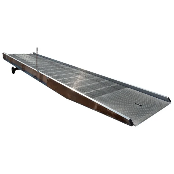 Aluminum Yard Ramp 360 In. x 86 In. 25000 Lb. Capacity Silver