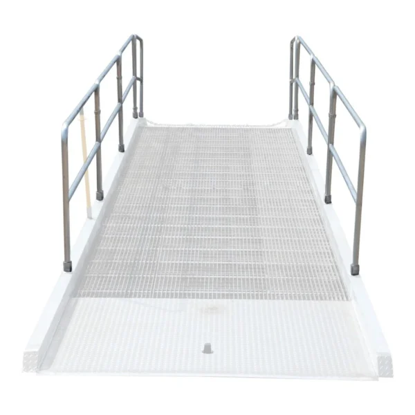 Steel Removable 42 In. Height Handrails with 21 In. Welded Mid Rail For Aluminum & Steel Yard Ramp Models