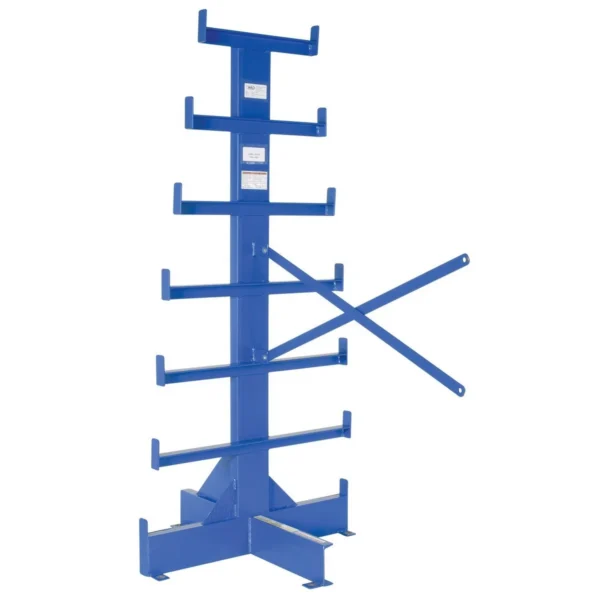 Steel Bar Stock Tree Add On Double Sided 38-1/2 In. x 62 In. x 80-1/2 In. 500 Lb. Capacity Blue