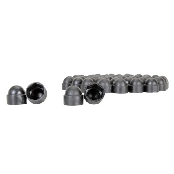 Plastic Bolt Caps 50 Pack 1/2 In. Anchor Size Black