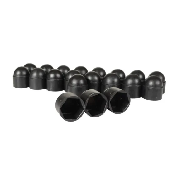 Plastic Bolt Caps 25 Pack 3/4 In. Anchor Size Black