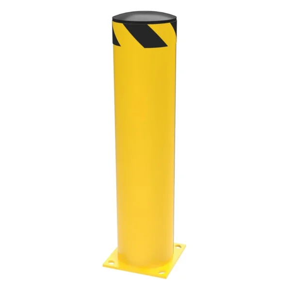 Steel Pipe Safety Bollard 36 In. x 8-1/2 In. Yellow