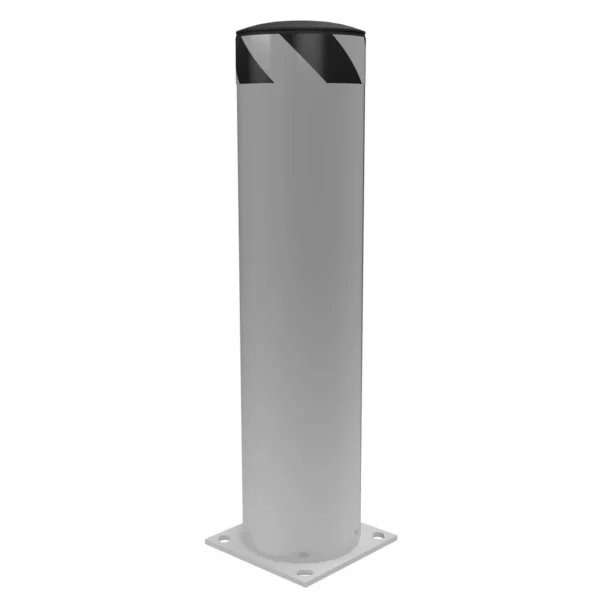 Steel Pipe Safety Bollard 36 In. x 8-1/2 In. Gray Semi Gloss