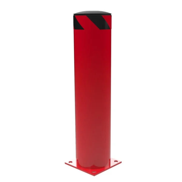 Steel Pipe Safety Bollard 36 In. x 8-1/2 In. Red