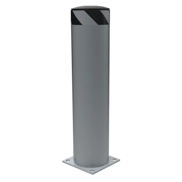 Steel Pipe Safety Bollard 36 In. x 8-1/2 In. Silver