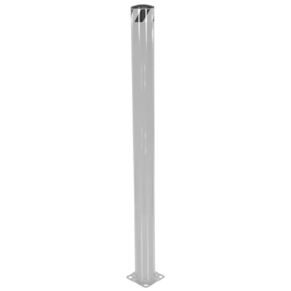 Steel Pipe Safety Bollard 72 In. x 5-1/2 In. Silver